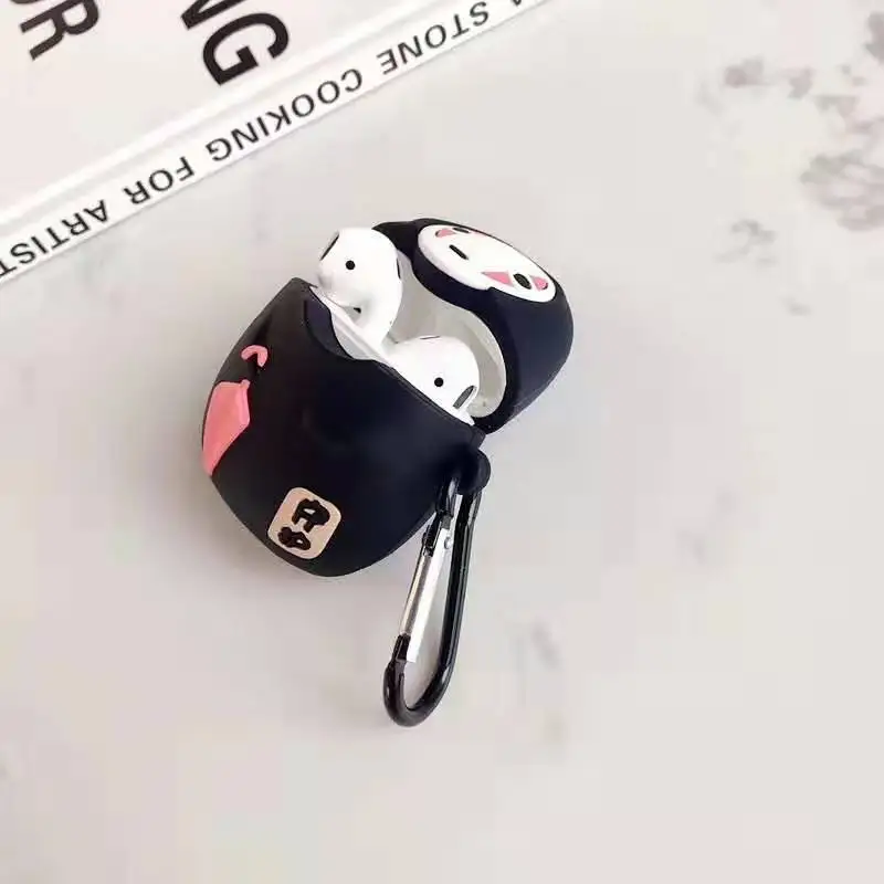Для Apple AirPods Безликий человек чехол 3D Милый Kawaii аниме мультфильм нет лица человек беспроводные наушники защитный чехол для Airpods 2