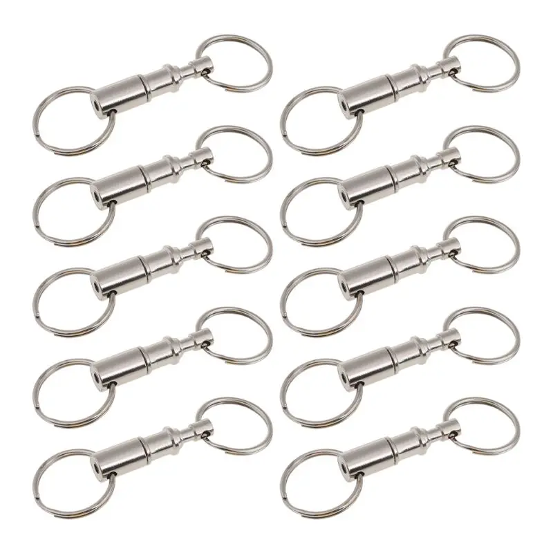 

10 шт. съемный брелки porte clef брелок Quick Release брелок двойной Съемный выдвижной друг от друга, кольцо для ключей брелок для ключей