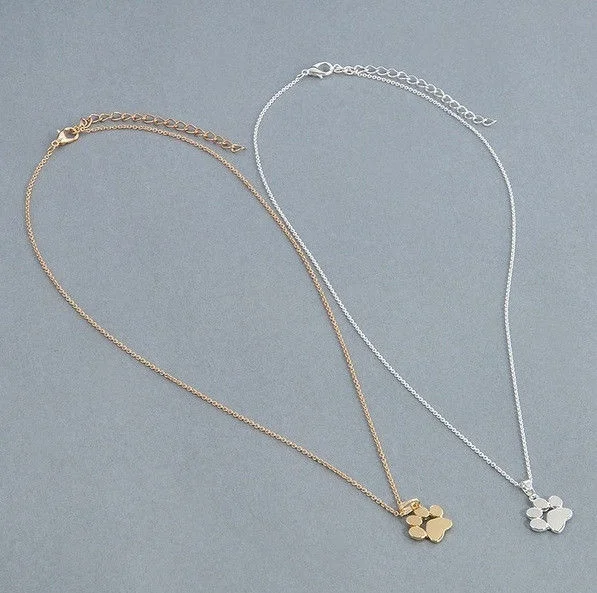 Женское Ожерелье с отпечатками лап металлическое Модное Элегантное ожерелье и