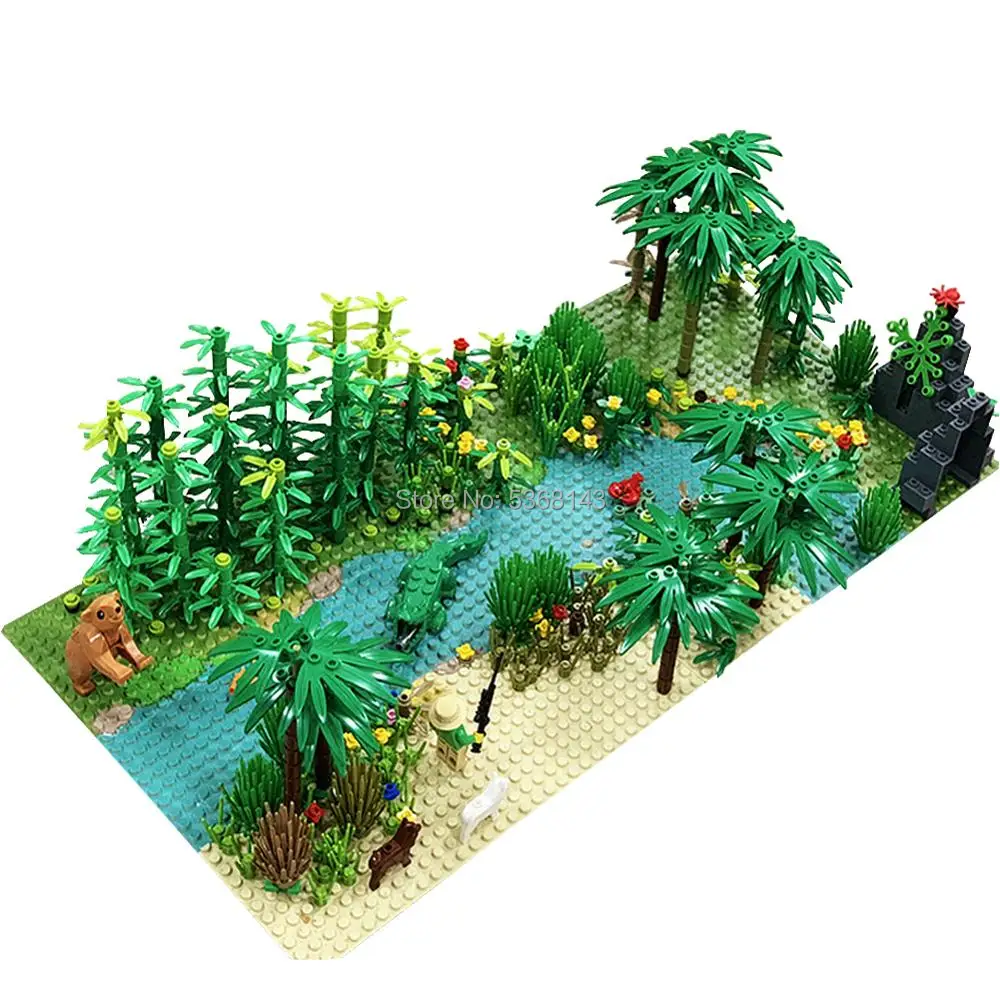 

Forest Garden Building Sets Parts,Plants Trees Flowers Scenery Accessories Animals Building Bricks Toy Set
