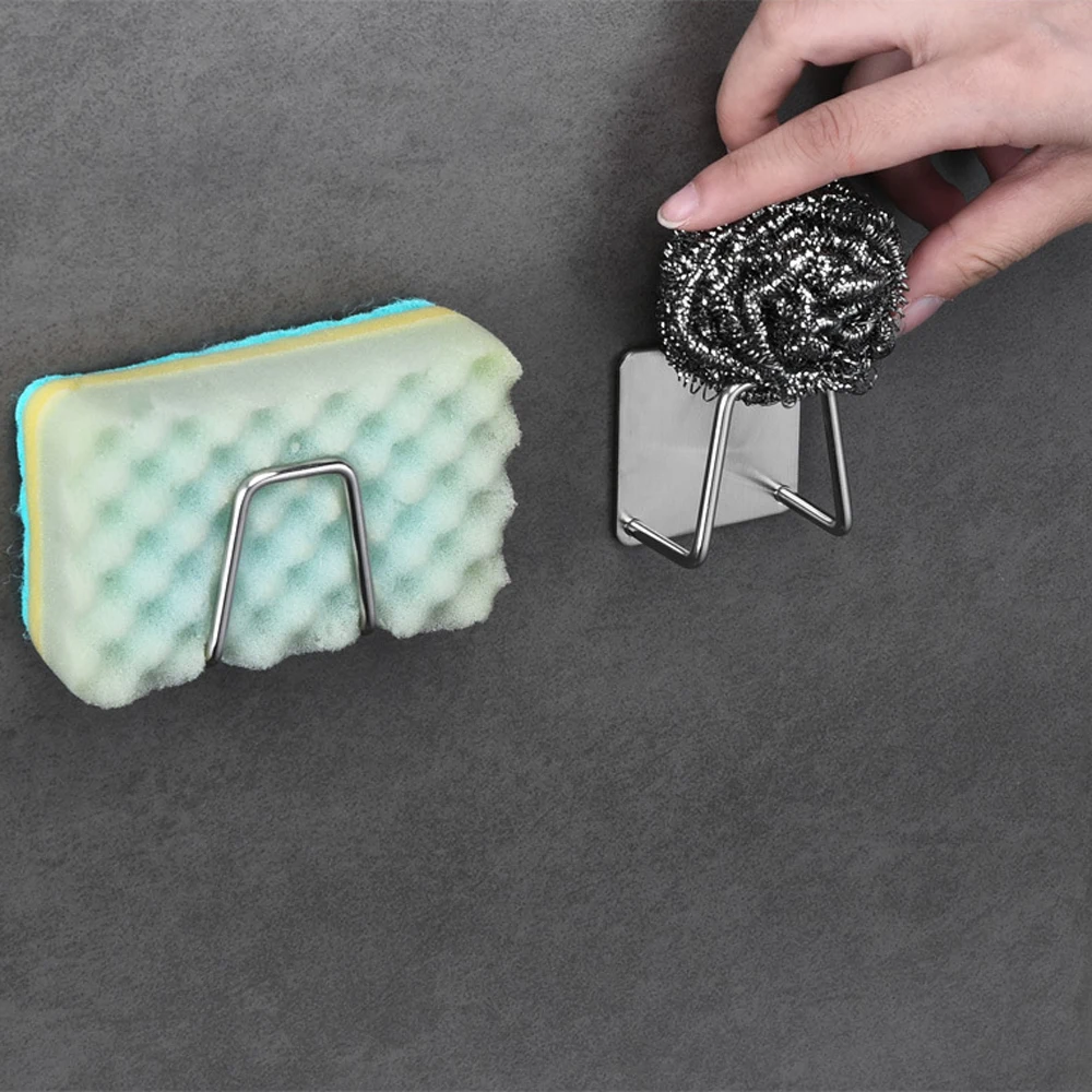 Кухонная Губка из нержавеющей стали держатель щетка для мыльной посуды слив