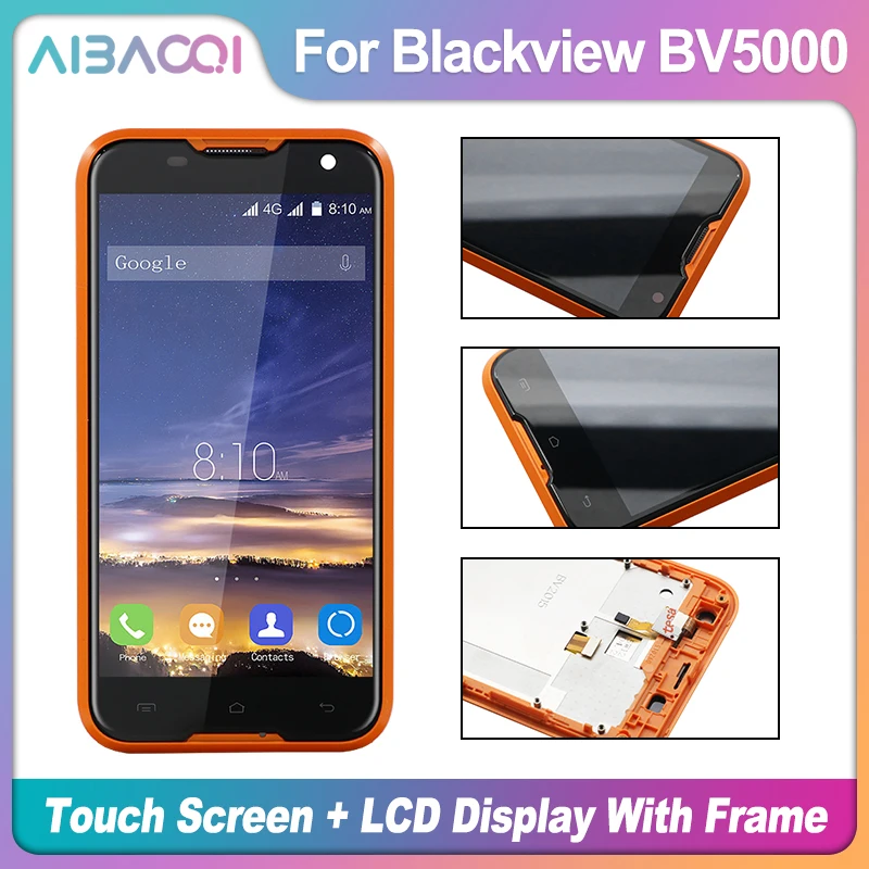 AiBaoQi Новый 5 0 дюймовый сенсорный экран + 1280X720 ЖК дисплей рамка в сборе замена для