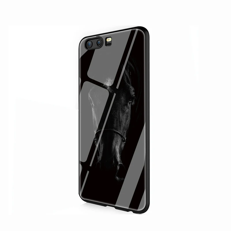 G10 EWAU животное лошадь чехол из закаленного стекла для телефона для huawei P10 P20 P30 Lite Pro P Smart - Цвет: G10