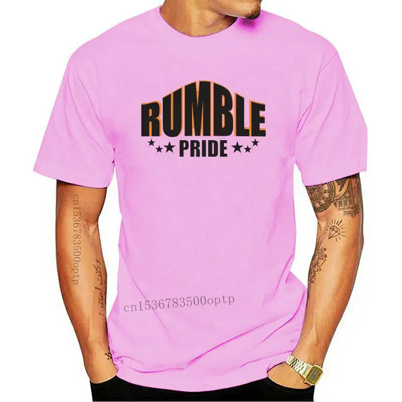 

100% Cotton Rumble Pride Tshirt For Mens Design Hilarious Gray T Shirts Oversize S-5xl Camisas Shirt Hiphop Top Novelty