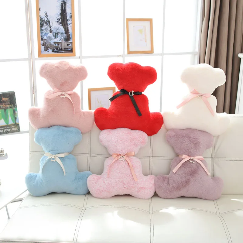 Новинка креативная мягкая плюшевая подушка в виде медведя с видом сзади плюшевые