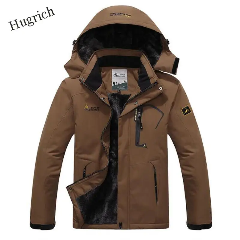 Толстая теплая ветрозащитная Меховая куртка Мужская военная форма с капюшоном