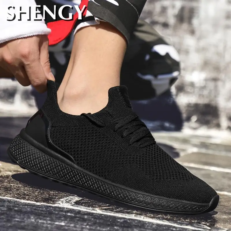 Мужские кроссовки мужская легкая обувь модель 2020 года весна-осень черная Удобная