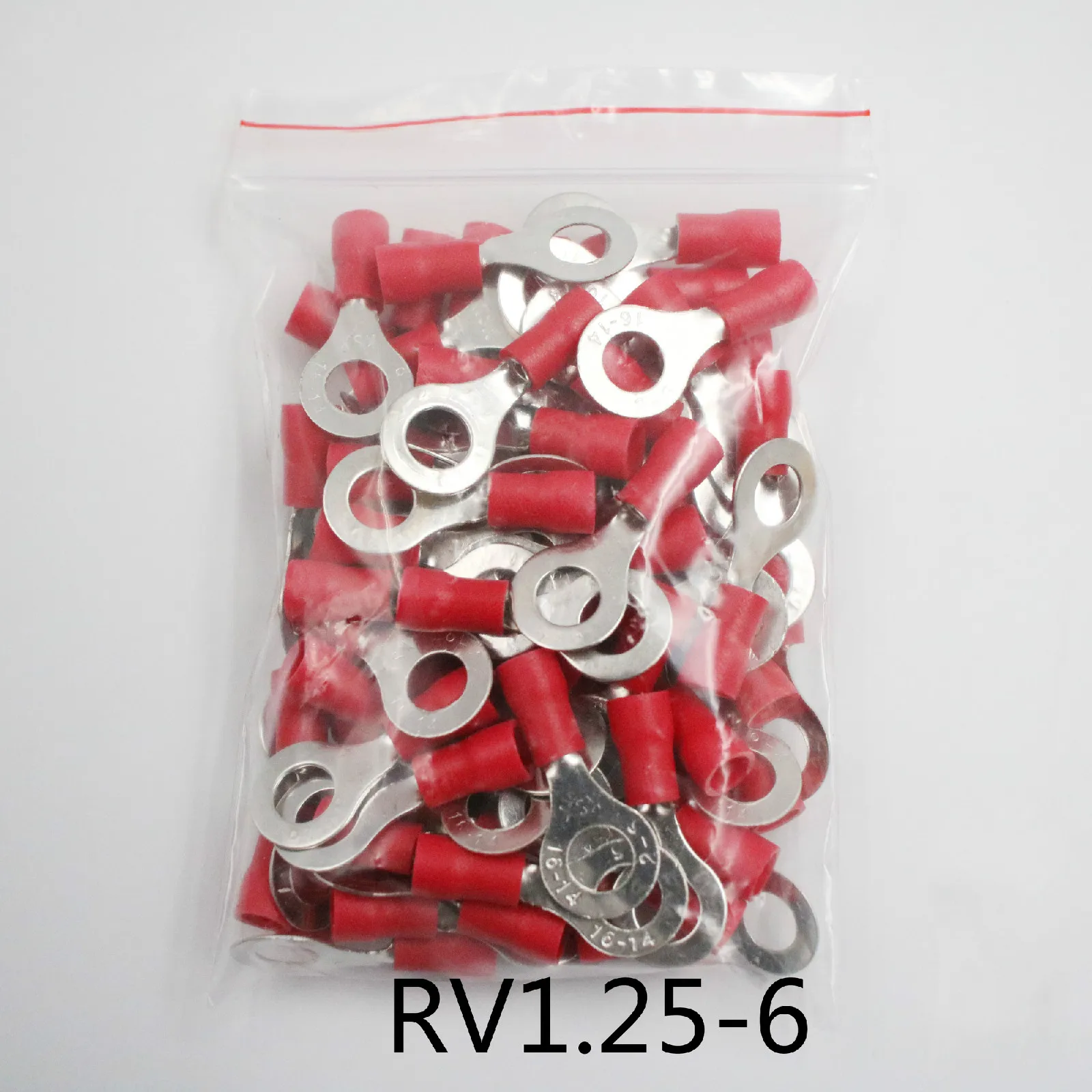 RV1.25 6 Красный 22 16 AWG 0 5 1.5mm2 изолированный Кольцевой зажим Соединительный кабель с