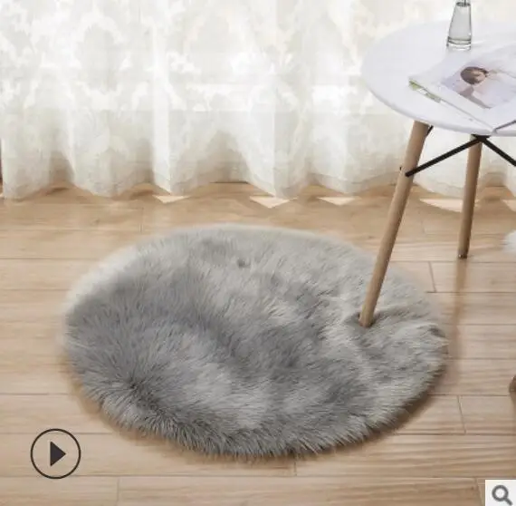 Пушистый круглый ковер ковры для гостиной Декор из искусственного меха детская