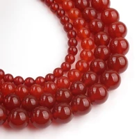 natural stone round red agates carnelian loose onyx beads for jewelry making diy charms bracelet necklace 4 6 8 10 12 mm 15 inch