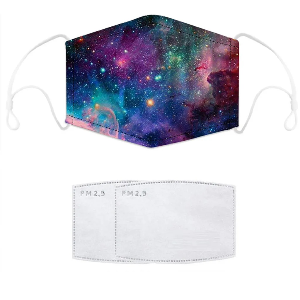 5 типов 2020 Новая цифровая печатная защитная маска с чипом фильтра Пылезащитная