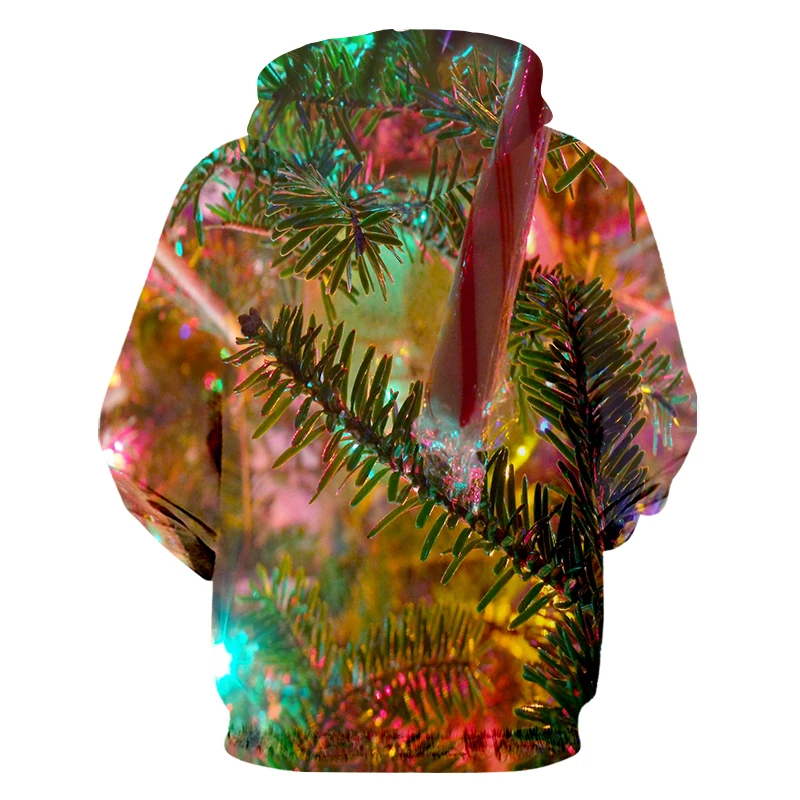 UJWI Happy Christmas gift Clothing Hoodie Men Women 3D Print Tree Hoodies Casual Tracksuit Tops Streetwear Pullover | Мужская одежда