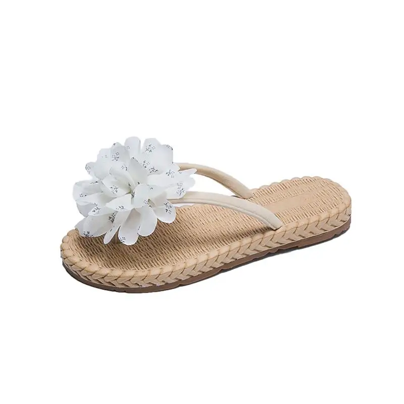 

Flip Flops 2021 Summer Women's Slippers Half Drag Versatile Wet Water Lazy Beach Cool Slipper Bohemian Flora Shoes Woman Slides