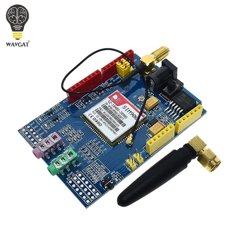Плата разработки WAVGAT SIM900 850/900/1800/1900 МГц GPRS/GSM комплект модуля для Arduino|Интегральные