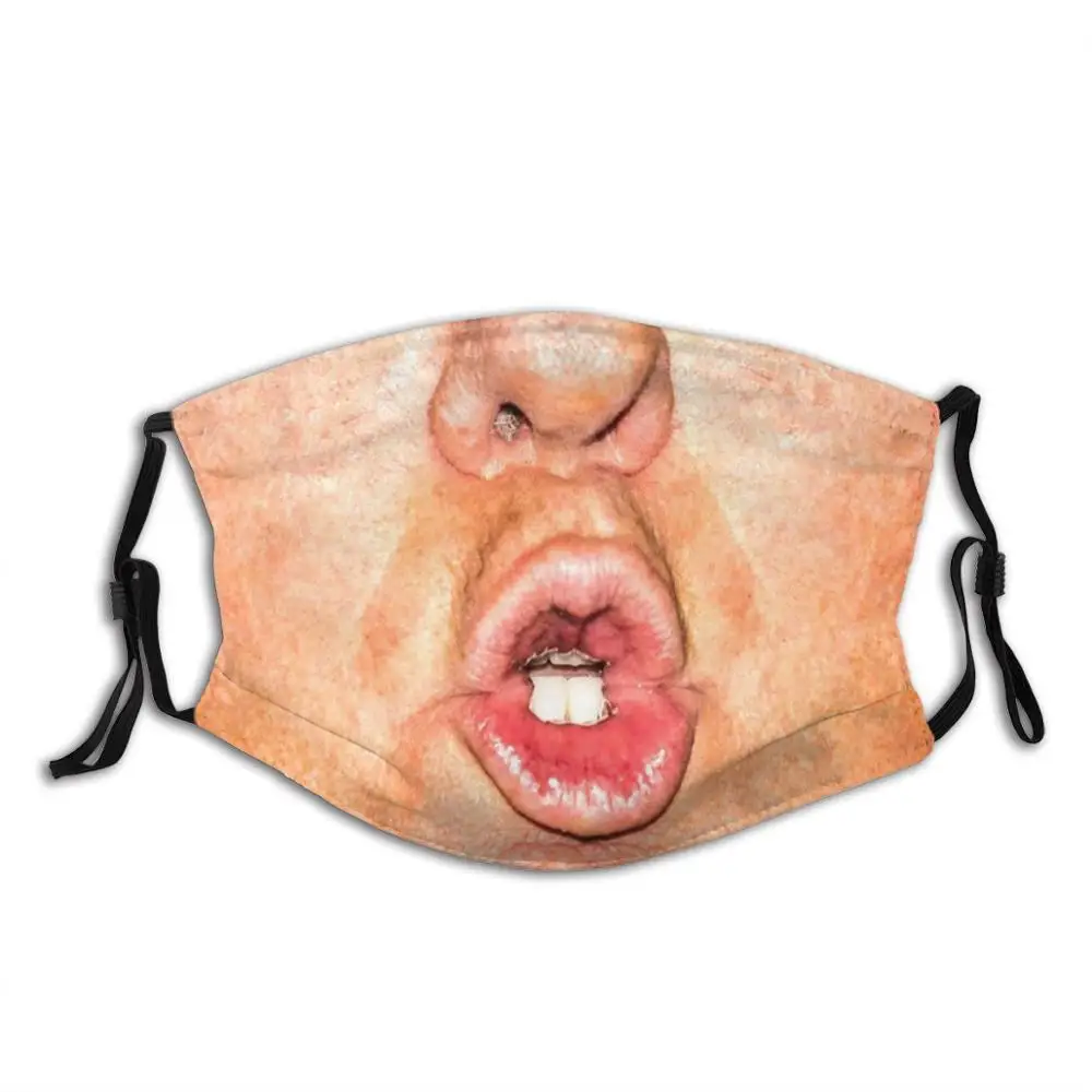 

Funny Donald Trump Nose And Mouth Facemask Fashion Funny Design Black Reusable Protective Masks
