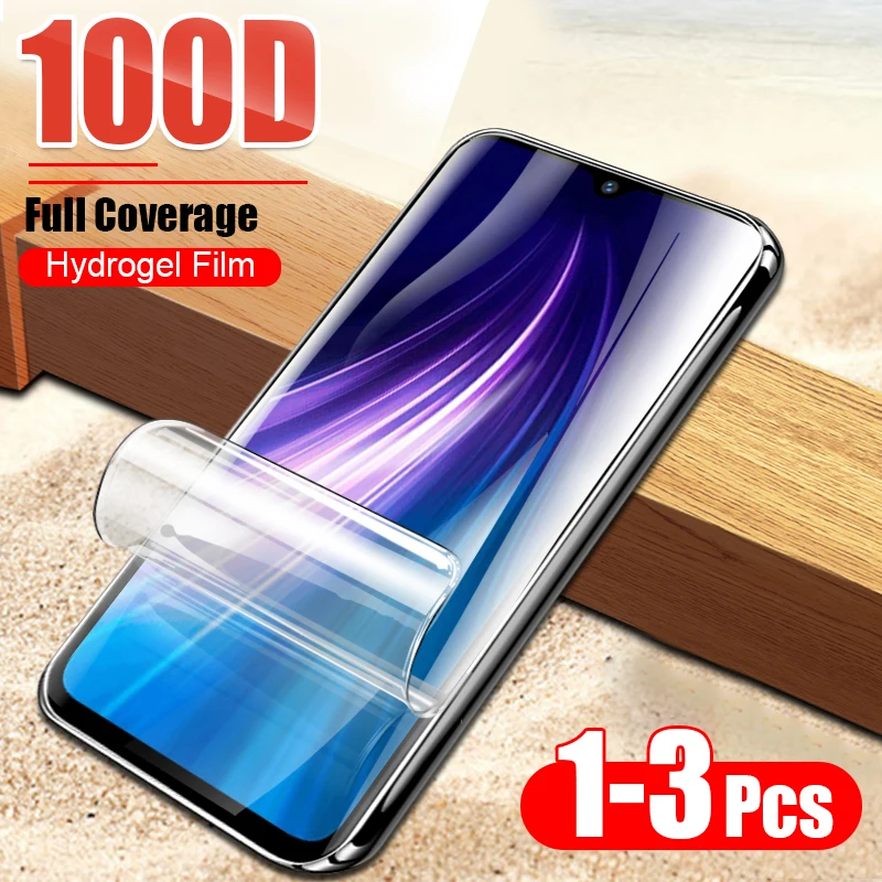 3Pcs 100D Full Protective Hydrogel Film For Xiaomi Redmi K20 Note 8 7 6 Pro 5 PLus Soft Screen Protector For Redmi Note 8 Pro 7A
