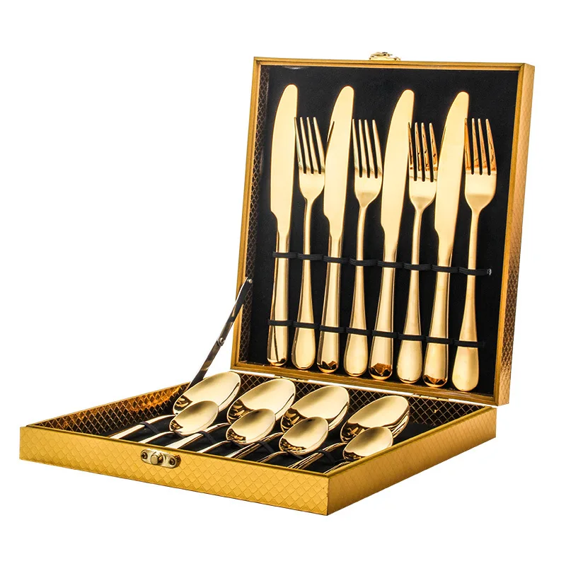 

Gold Tableware Set Mirror 304 Stainless Steel Cutlery Set Dishwasher Safe Fork Spoon Knife Set Silver Dinnerware Dinner Set