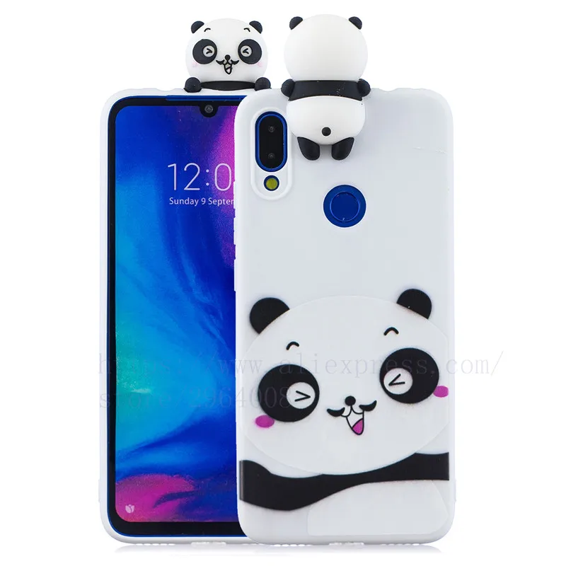z TRISEOLY для Xiaomi Redmi Note 7 Чехол Redmi 7 3D стерео патч мягкий силиконовый бампер набивной чехол с изображением животного для телефона Xiomi Redmi Note7 - Цвет: z