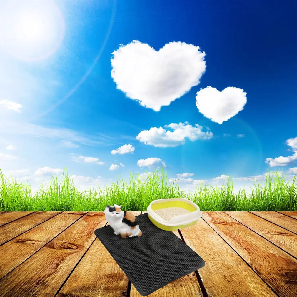 Splash Reusable Cat Sand Box Waterproof Potty Pet Toilet Universal Products Eva Double Litter Mat | Дом и сад