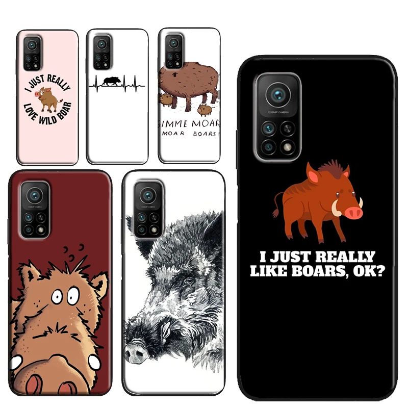 Милый Забавный мультяшный чехол с диким кабаном для POCO X3 M3 Pro F2 F3 Xiaomi Mi 11 Lite Ultra 9T 10T