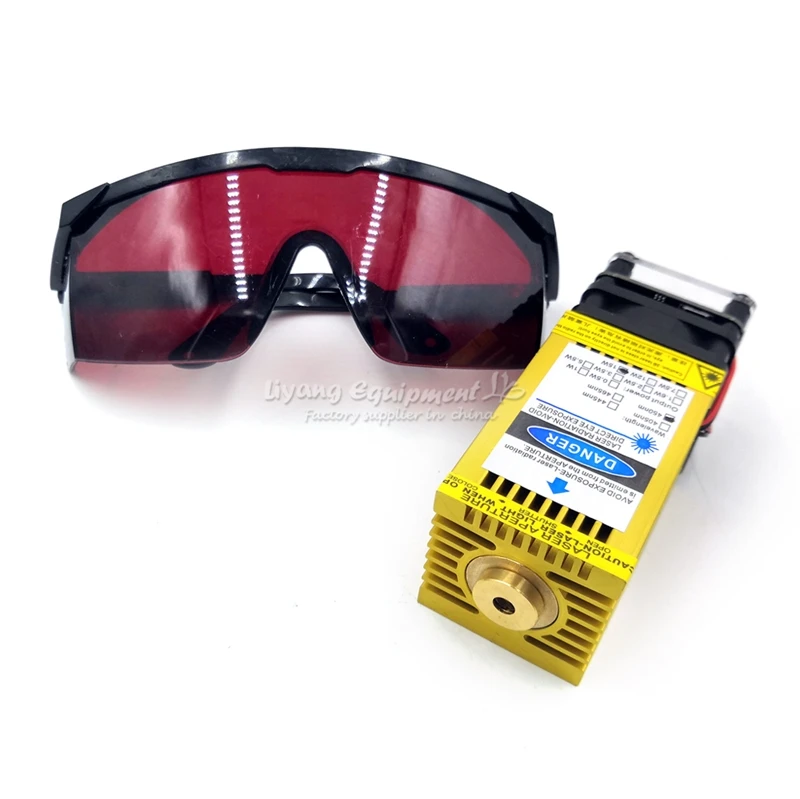 from 500mw t0 15000MW diode laser module TTL PMW mix control 405NM 450NM blue purple with goggles wires | Инструменты