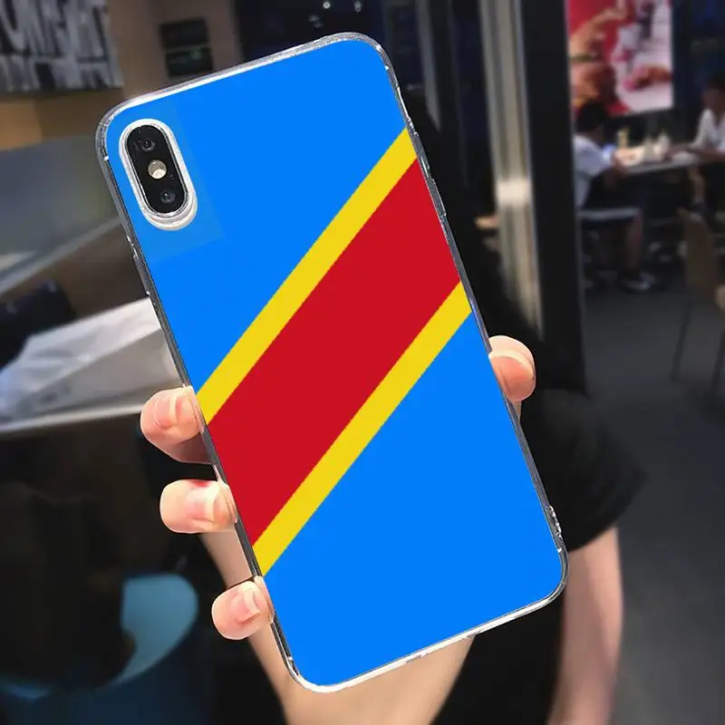 

Congo Flag Symbol Phone Cases Transparent soft For iphone 5 5s 5c se 6 6s 7 8 11 12 plus mini x xs xr pro max