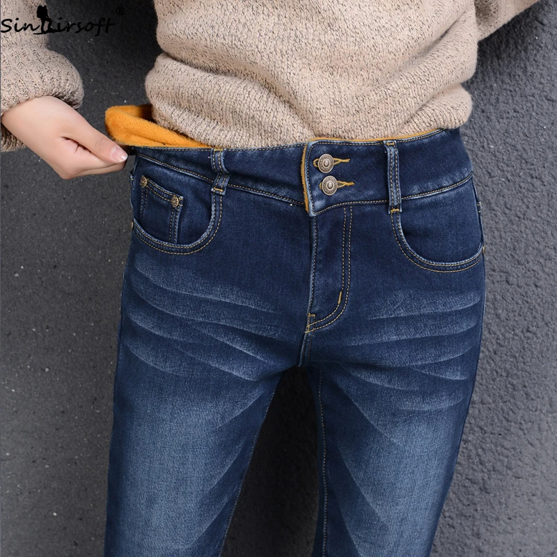 Модные Повседневные вельветовые джинсы больших размеров с двойной пряжкой