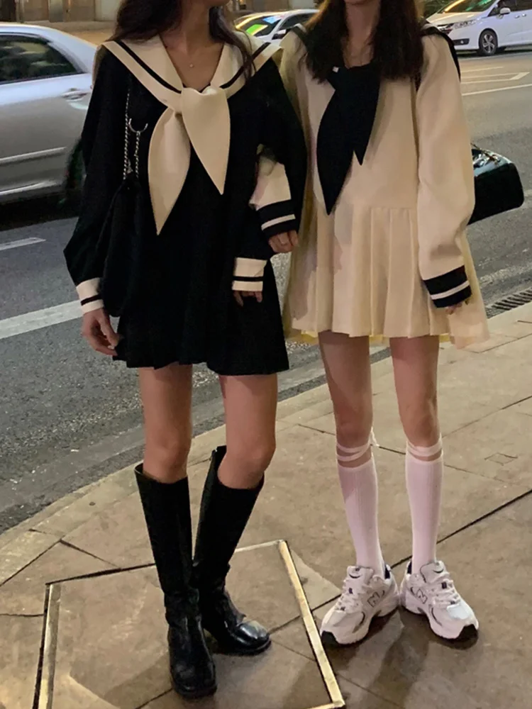 

Женское платье с длинным рукавом и воротником, в стиле ретро