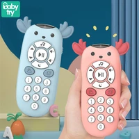 mobile phone remote control eletronic baby toys for 0 36 months early learning sound light electric juguetes teether kids gifts