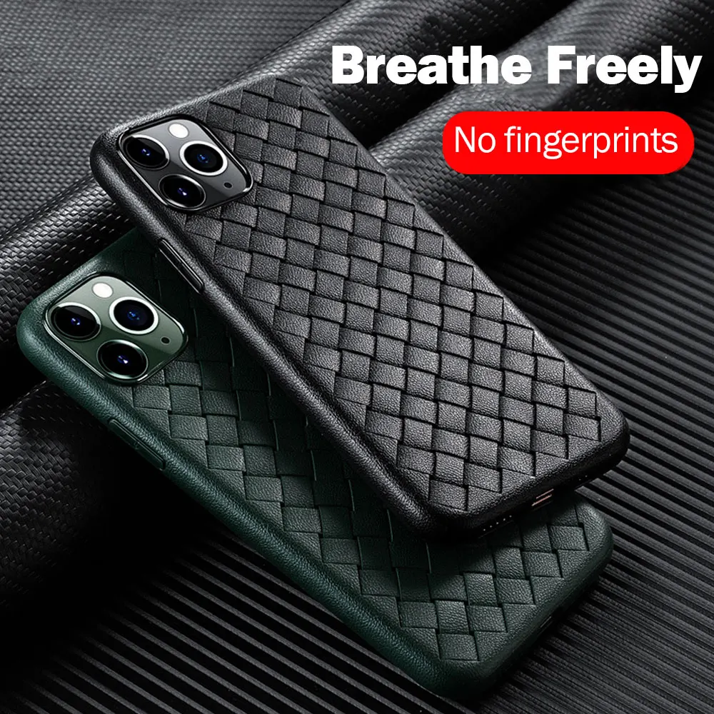 

for iphone XR X iphone 12 13 11 Pro XS Max Case Weave Skin Silicon Coque Cover for iphone 11 12 mini 7 8 6s 6 Plus SE 2020 Case