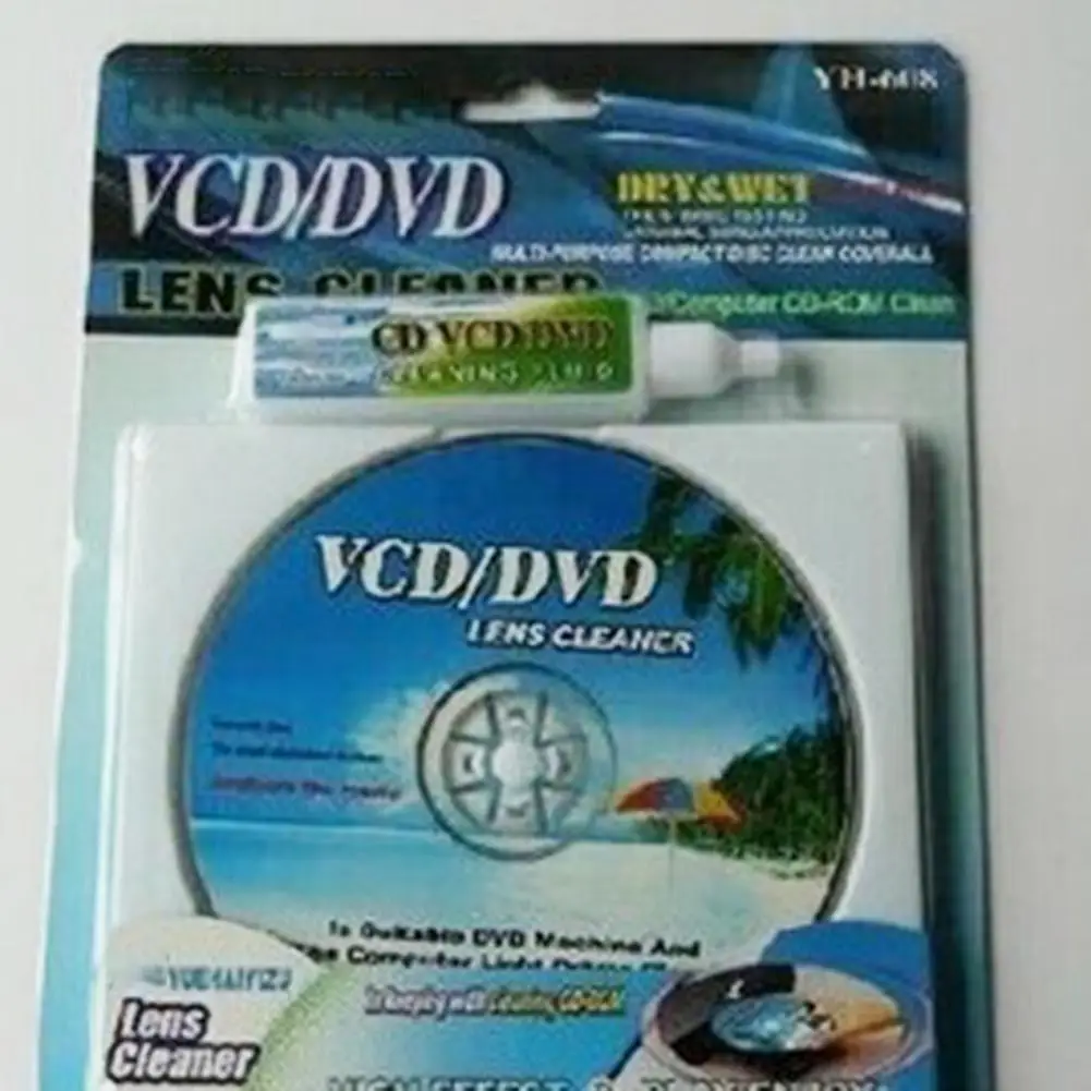 Горячий 1 шт CD VCD DVD плеер очиститель линз удаление пыли чистящие жидкости набор