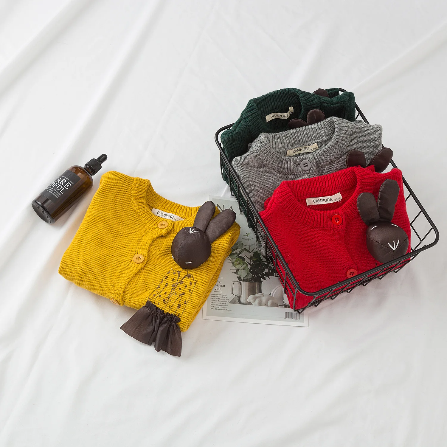 Осенний хлопковый свитер топы детская одежда для малышей вязаный кардиган