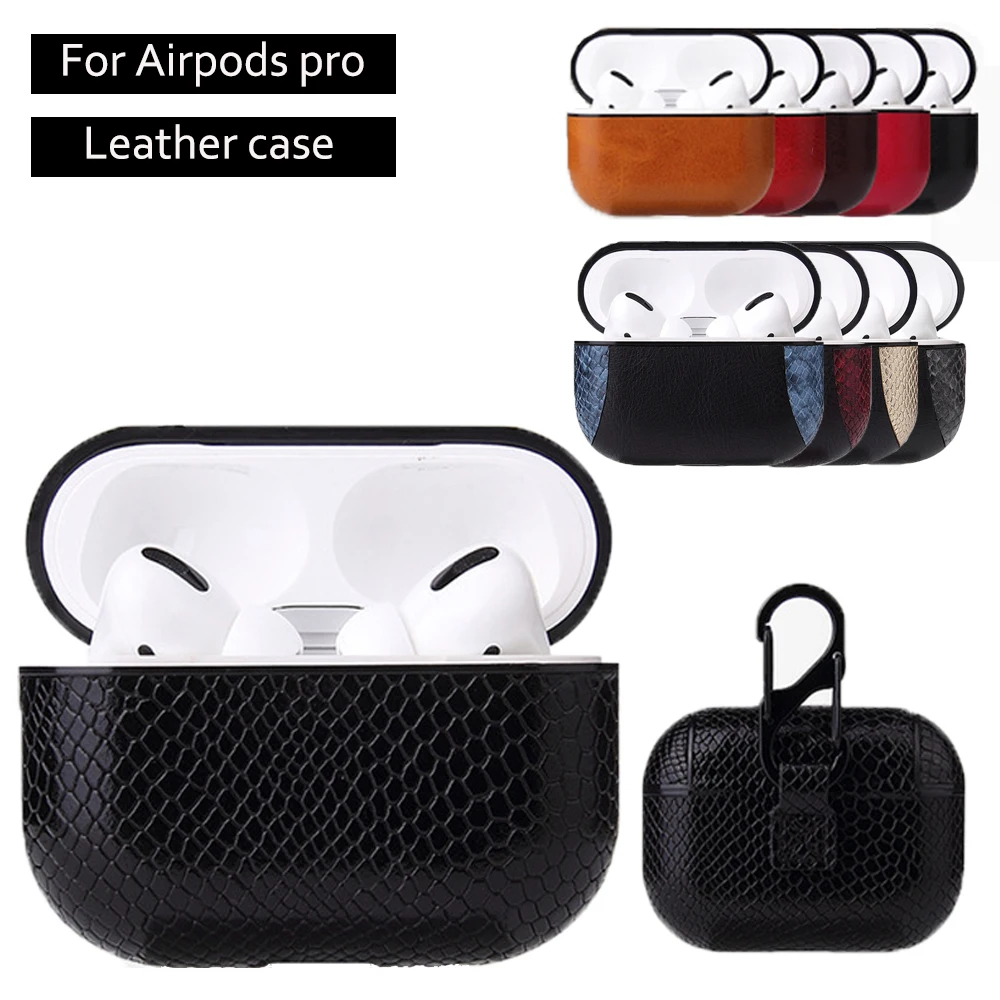 Для Airpods pro Bluetooth беспроводная гарнитура бизнес из искусственной кожи коробка для