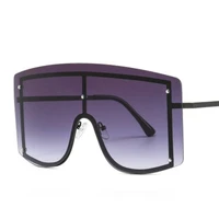 trendy oversized one piece sunglasses for women 2021 luxury brand designer fashion large frame sun glasses men windproof shades