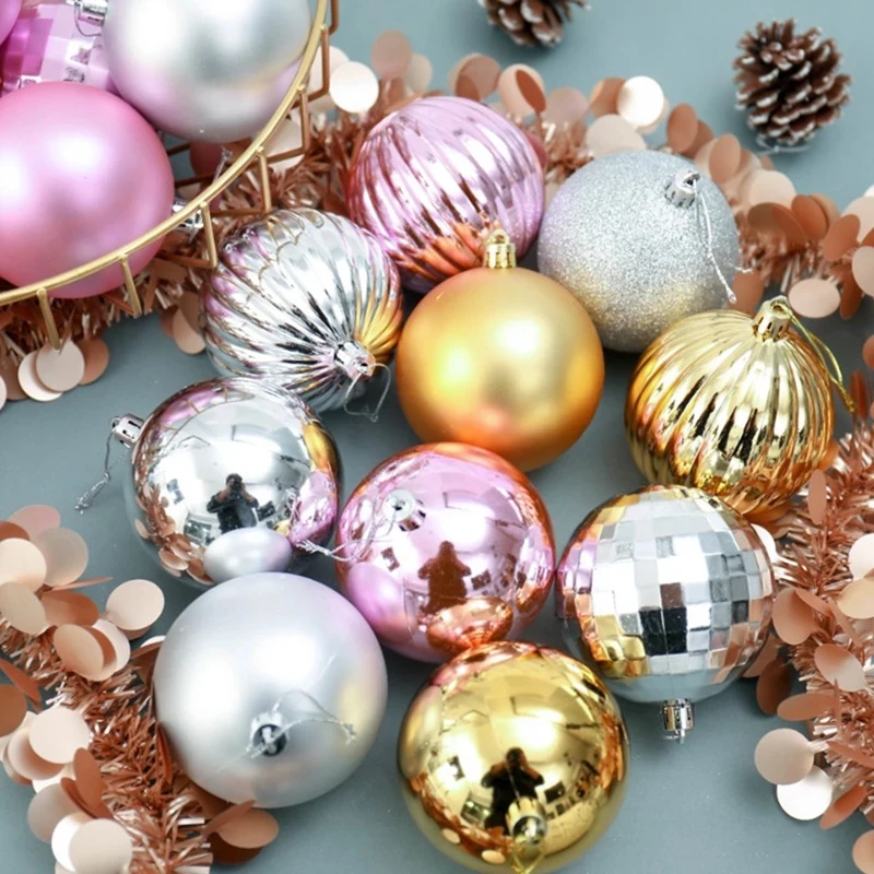 

34Pcs Bauble Xmas Party Hanging Ball Christmas Tree Decorations Balls Ornaments Christmas Decorations for Home New Year Gift 4Cm