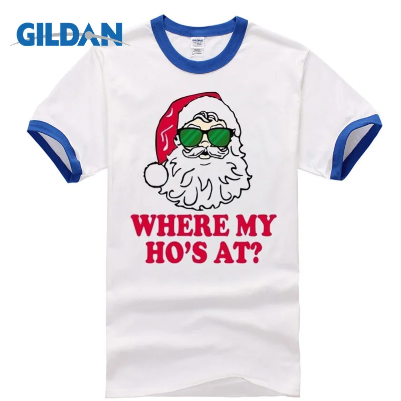 Рождественская Футболка GILDAN для мужчин с коротким рукавом Летние хлопковые