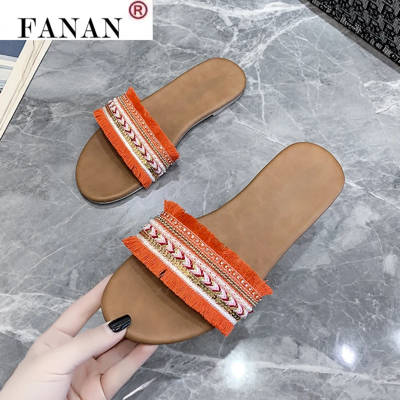 

2021 Fashion Summer Women's Slippers Open Toe Casual Women's Shoes Comfortable New Outdoor Women Flat Beach Sandals Plus Size 43