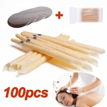 10-100Pcs Beewax Ear Hopi Candles Ear Wax Removal Tool Indiana Aromatherapy Ear Candle Coning Natura