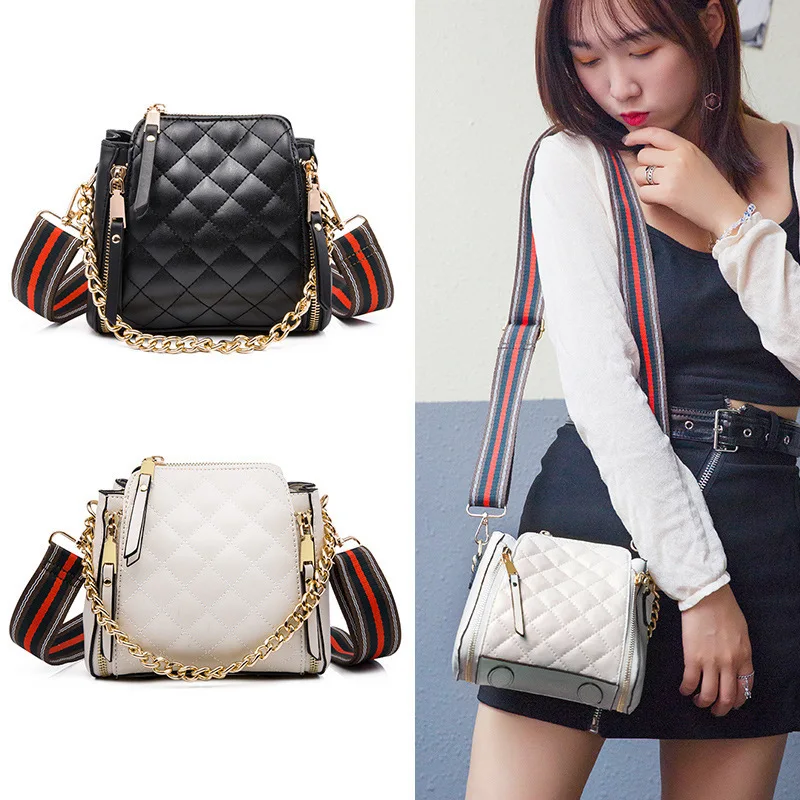 Сумка на плечо с вышивкой женские дорожные сумки кожаная стеганая сумка из