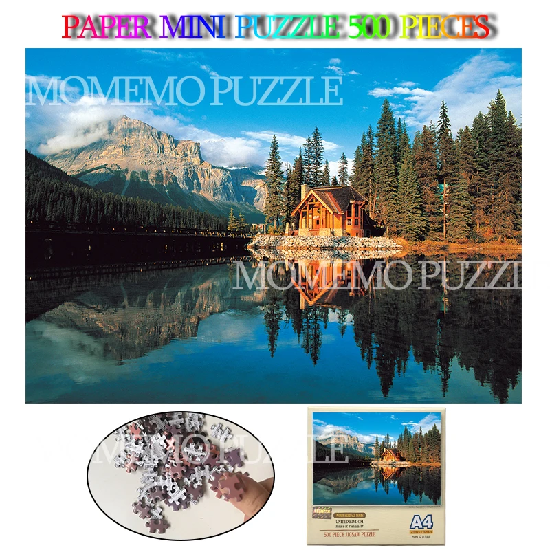 

Banff National Park Paper Mini 500 Pieces Jigsaw Puzzles Beautiful Canada Natural Landscape Adults Kids Brain Challenge Puzzles