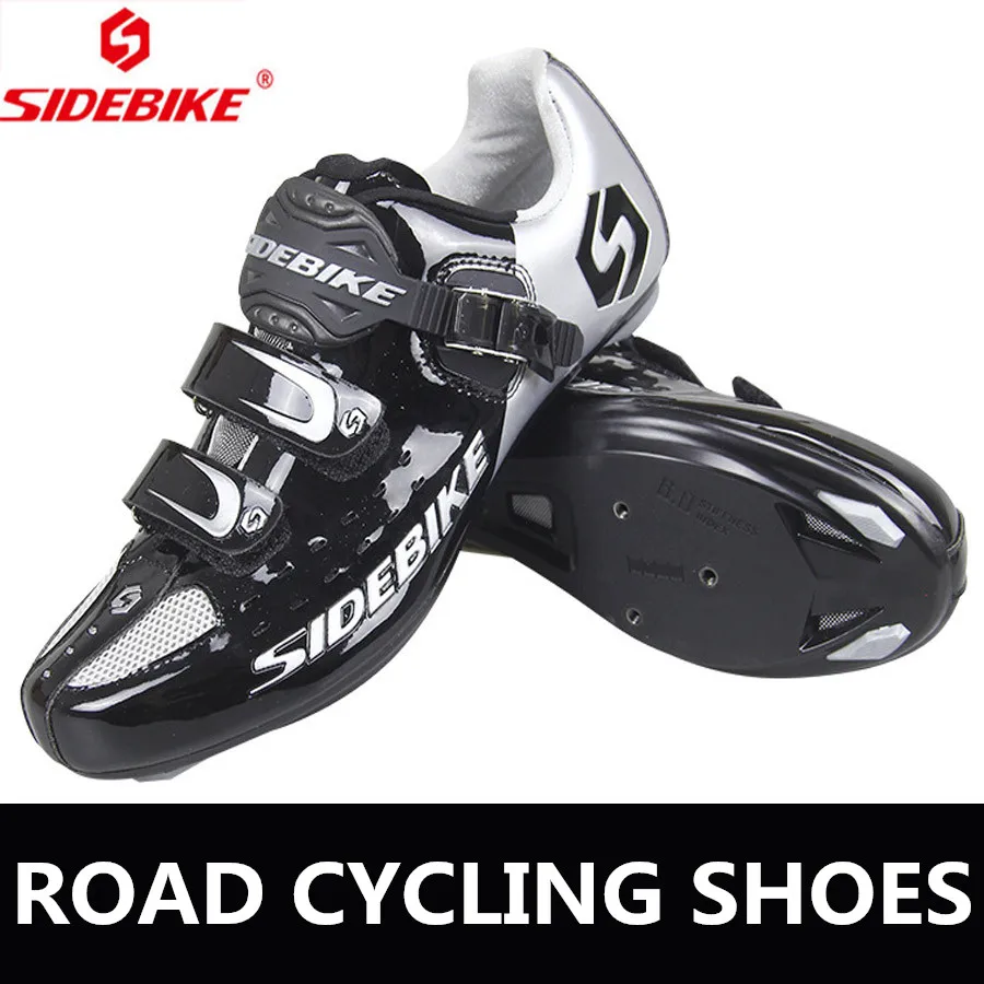 road black Sidebike Мужская обувь для велоспорта, обувь для горного велосипеда, обувь для гонок, дышащие кроссовки для езды на велосипеде, Sapatilha Ciclismo MTB Chaussure Velo - Цвет: road black