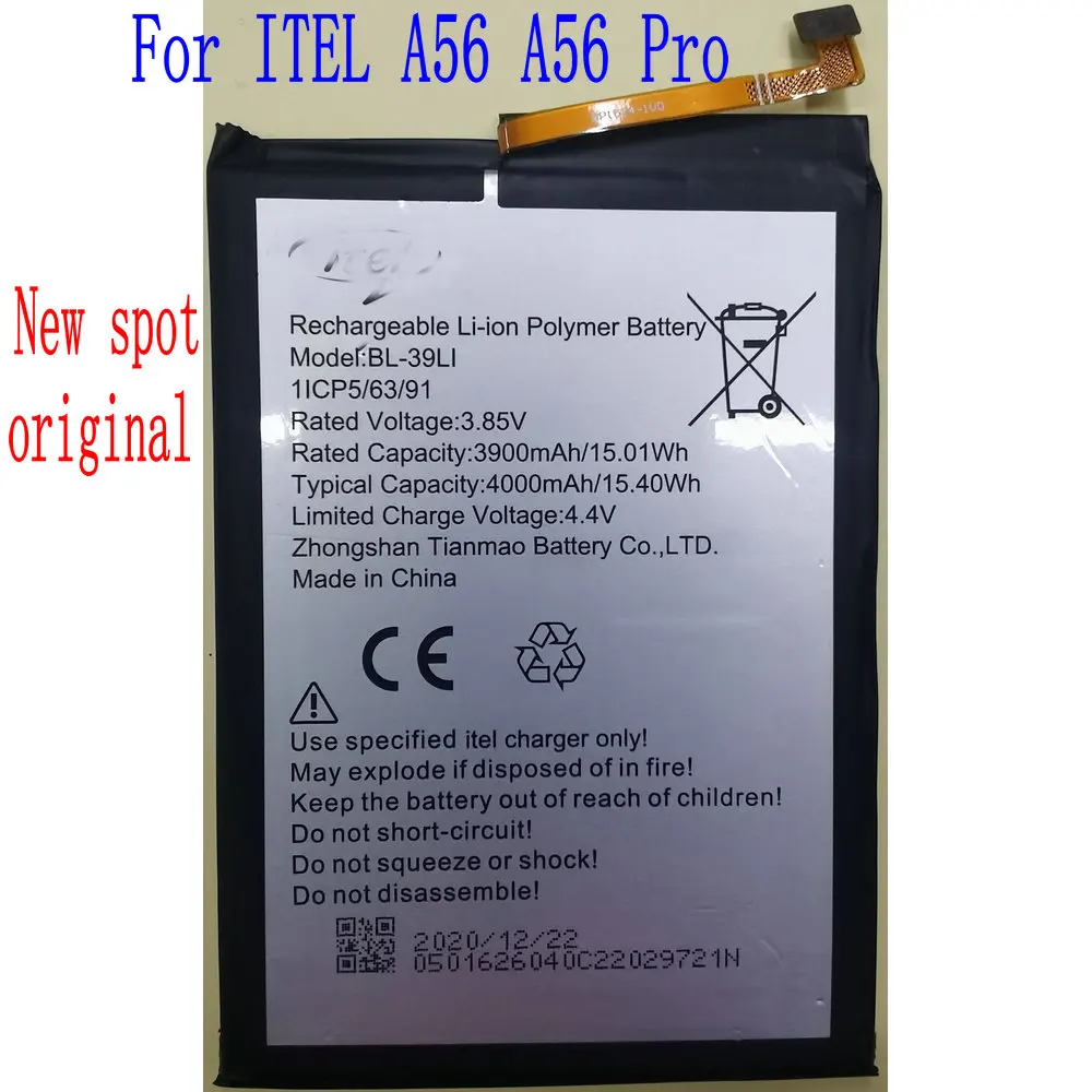 

3.85V Brand New 4000mAh BL-39LI Battery For Itel A56 A56Pro Tecno Pop4 (BC2) Mobile Phone