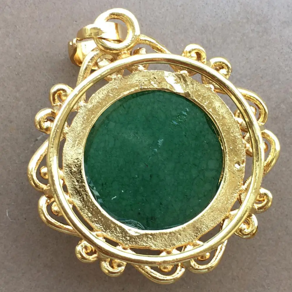 Opal Aventurine Howlite Crystal Lapis Lazuli Carnelian Jaspe Goldstone Shell Round Pendant Bead WB801 | Украшения и аксессуары