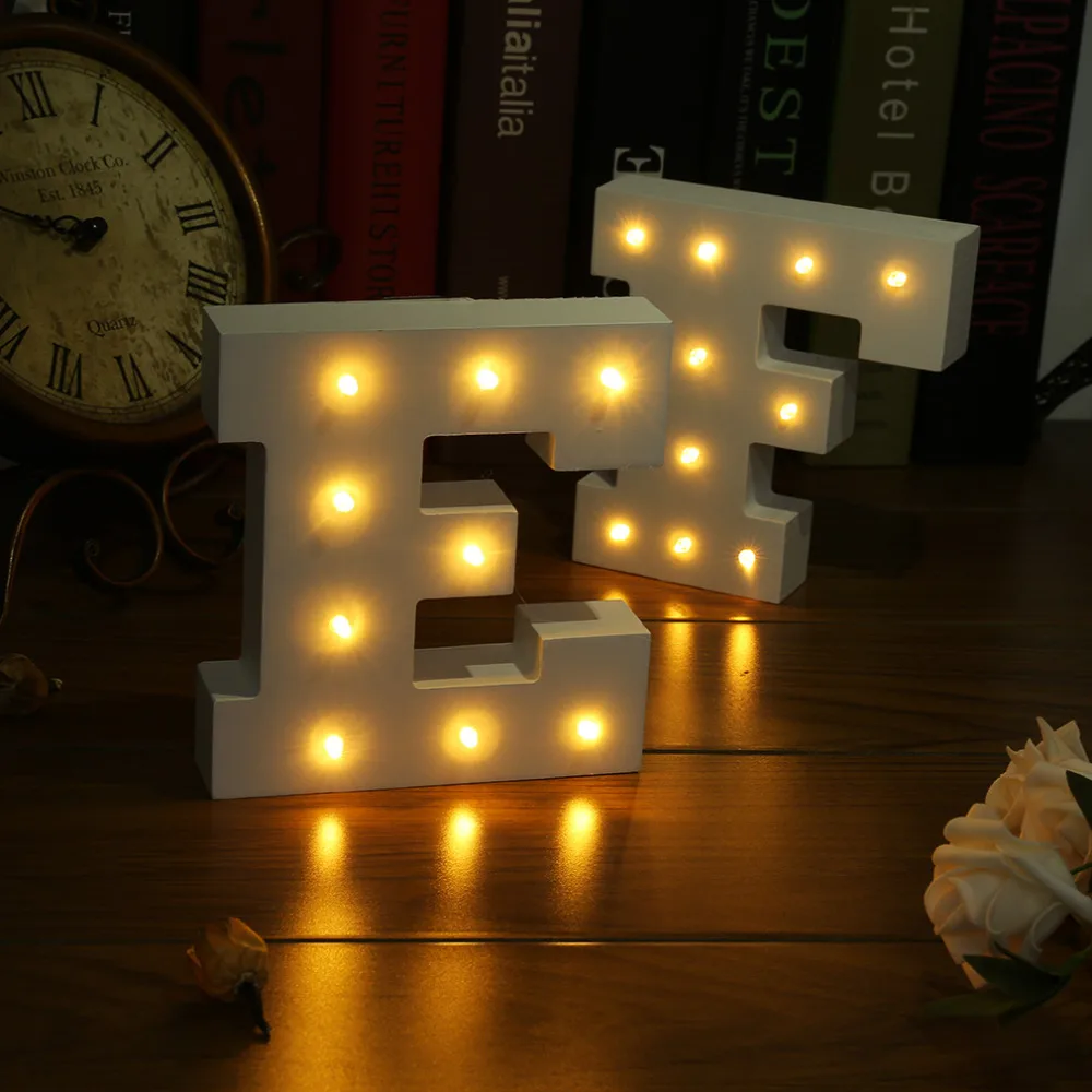 ICOCO новый деревянный 26 букв светодиодный ночной фестиваль светильник вечерние
