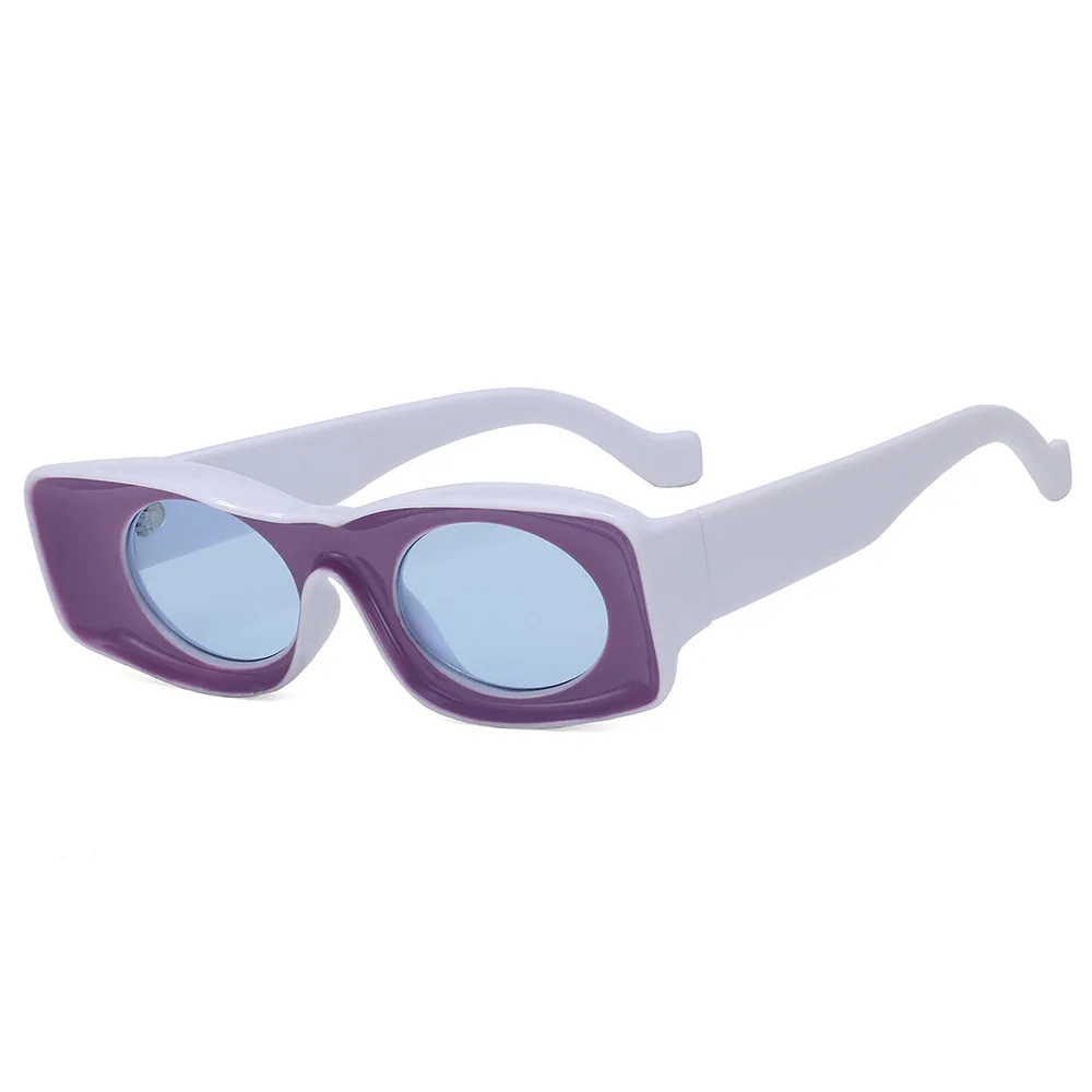 

Fashion Rectangle Small Sunglasses Women Luxury Brand Personality Black Clear Lens One Piece Punk Men Gafas Shades UV400