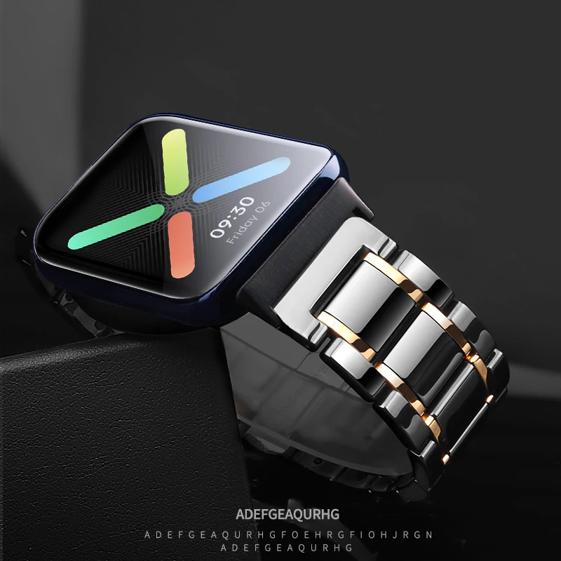 Suitable for Apple Watch 6 5 4 3 2 SE series luxury ceramic strap iWatch 544 40 42 38mm stainless steel ceramic strap wristband
