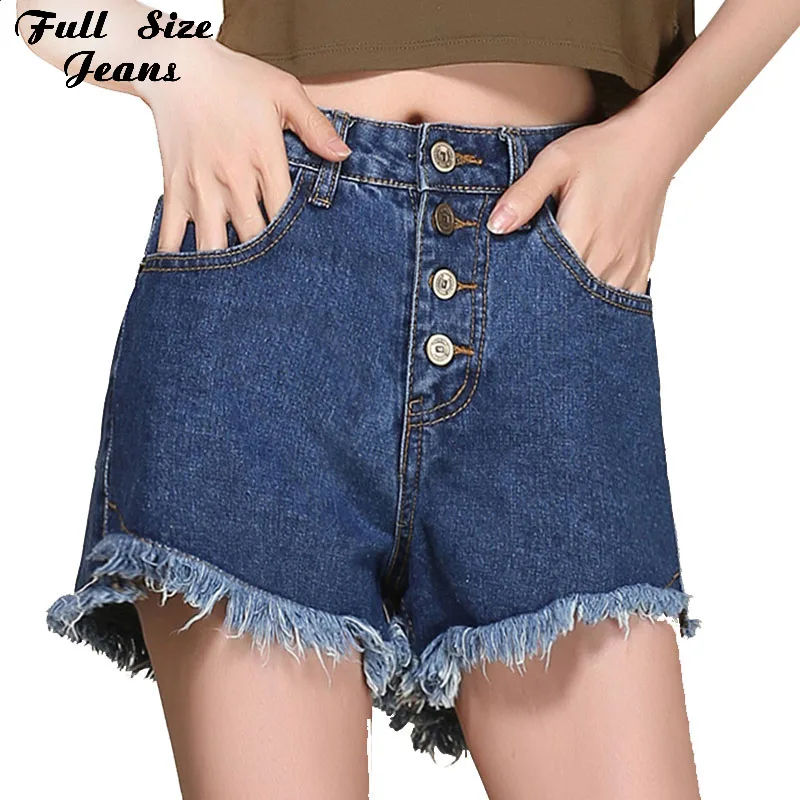 Women's Denim Shorts Plus Size High Waisted Women's Fashion Jeans 4XL 6XL 7XL XXS Big Size Pants