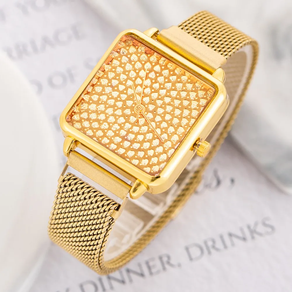 

New Casual Fashion Quartz Women's Watch Rose Gold Diamond Watches For Women Elegant Lady Wristwatch Relojes Para Mujer
