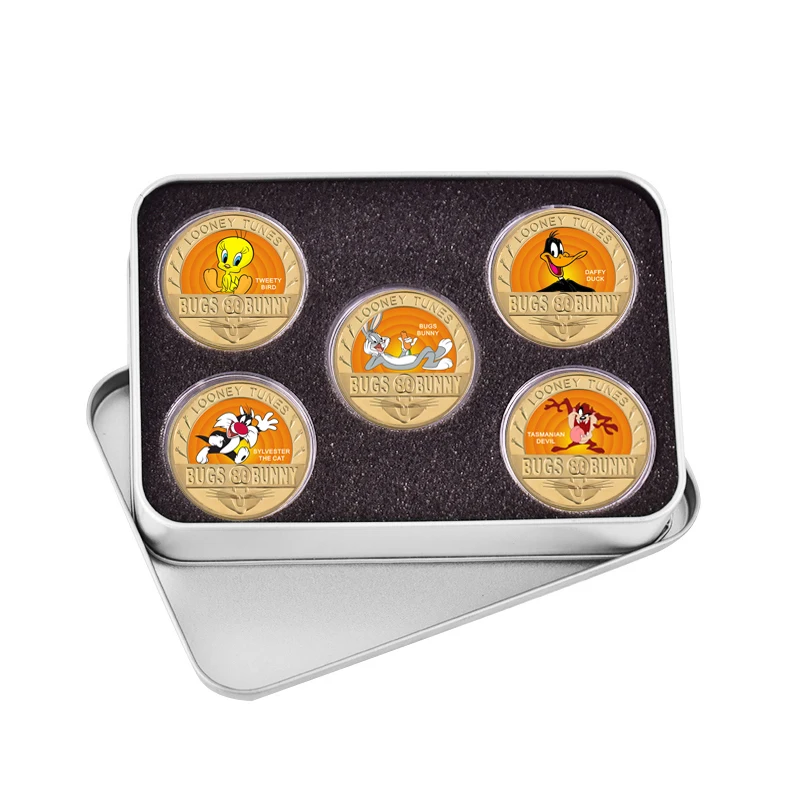 Позолоченная Коллекционная монета в стиле аниме с героями мультфильмов