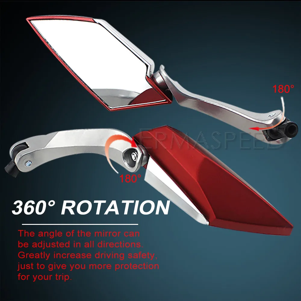 8 мм 10 красный мотоцикл зеркало заднего вида Универсальный для мотокросса скутер